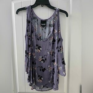 Nanette Lepore Lavender Floral Top